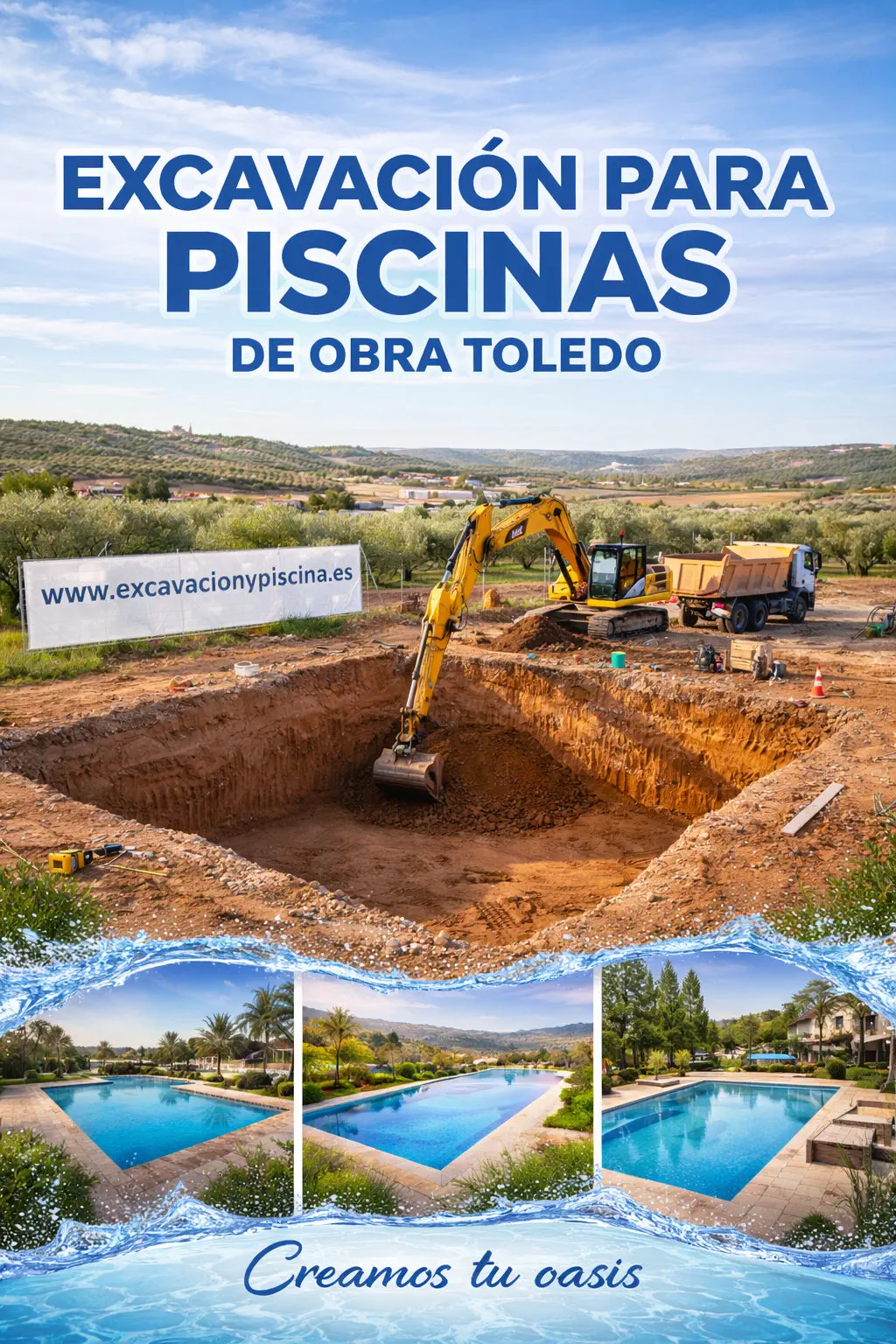 Excavación para Piscinas de Obra Toledo